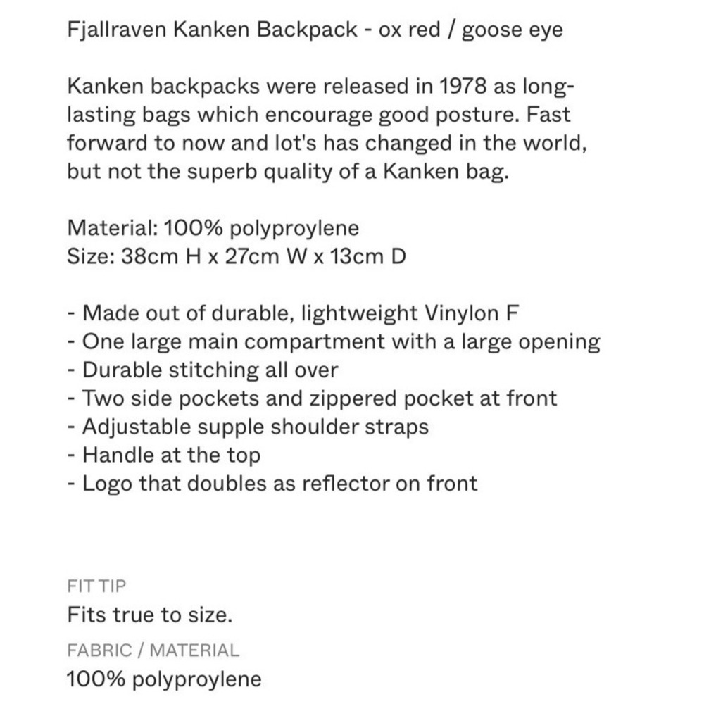 NWT Fjallraven backpack in Oxblood - Picture 3 of 9